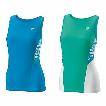 Tanktop, Dam Wilson Glamour Grön Vändbar Tennis Blå