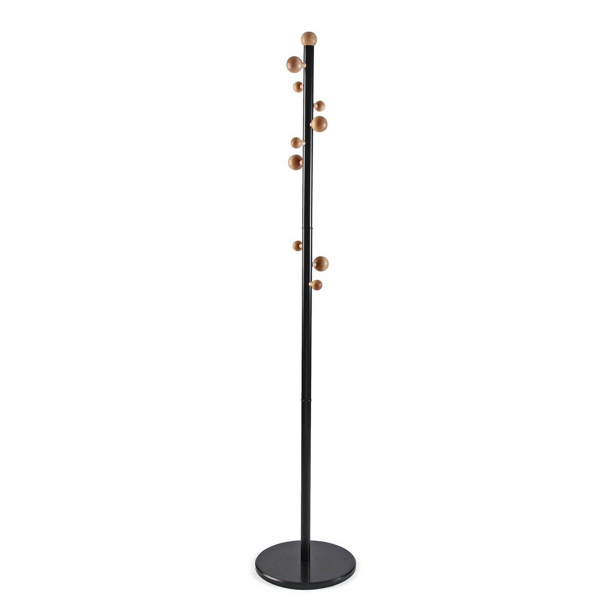 Kapphängare Versa Svart Trä Metall 34,5 x 174,5 x 34,5 cm
