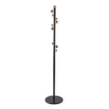Kapphängare Versa Svart Trä Metall 34,5 x 174,5 x 34,5 cm