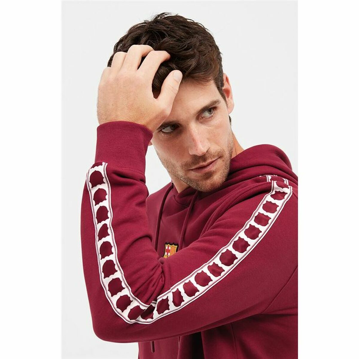 Tröja med huva Herr F.C. Barcelona Rödbrun - 8