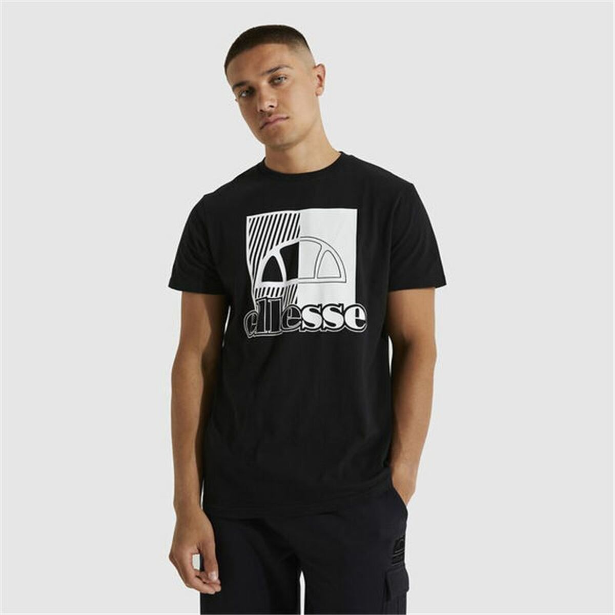 T-shirt med kortärm Herr Ellesse Chamuel Svart - 2