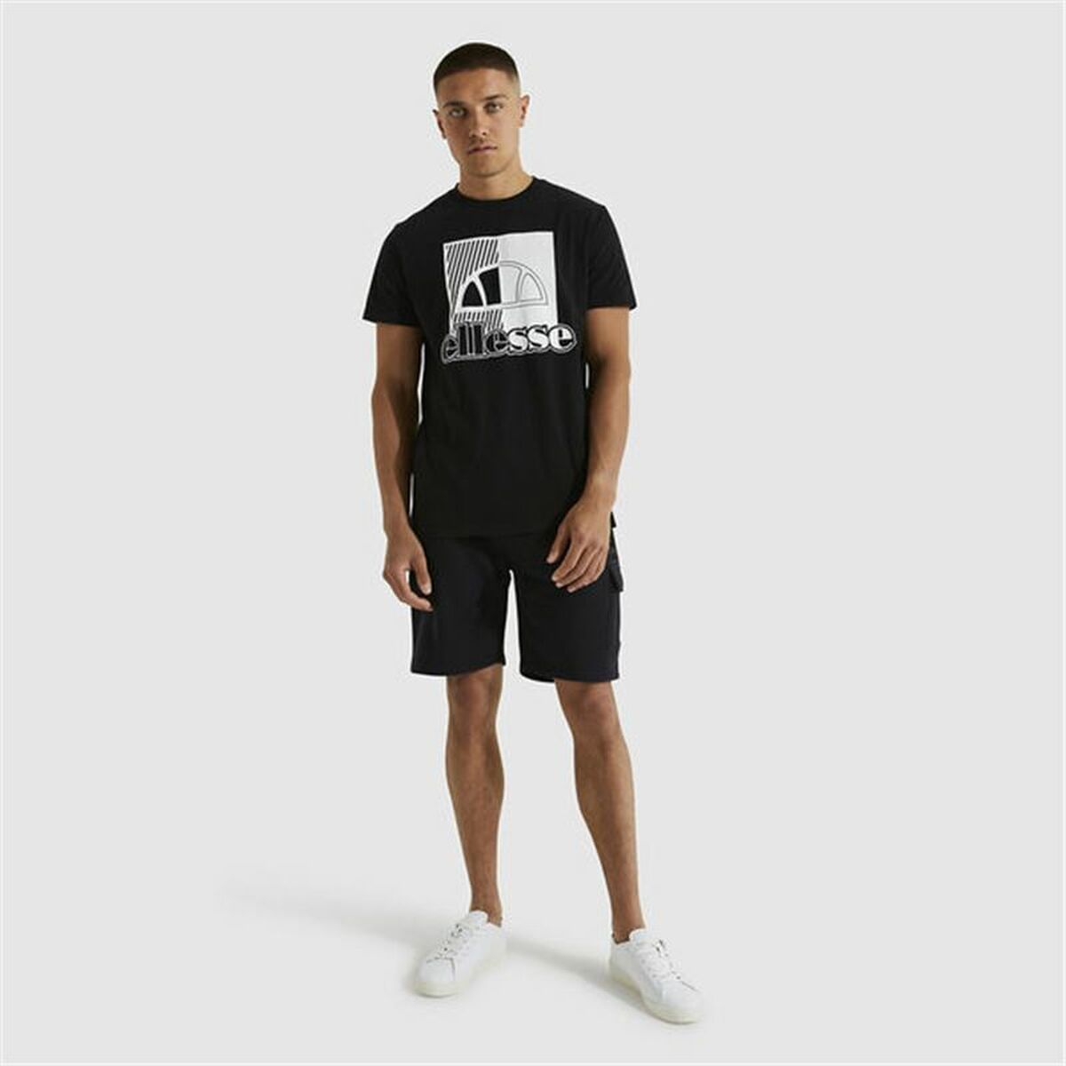 T-shirt med kortärm Herr Ellesse Chamuel Svart - 4