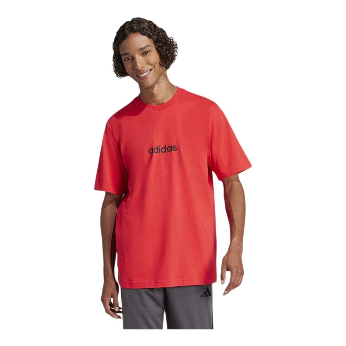 T-shirt med kortärm Herr Adidas M LIN SJ T JE8994 Röd
