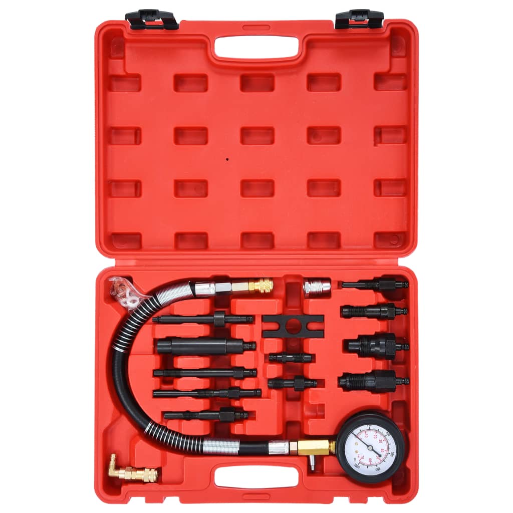 vidaXL Kompressionstest kit för dieselmotor 14 delar - 2