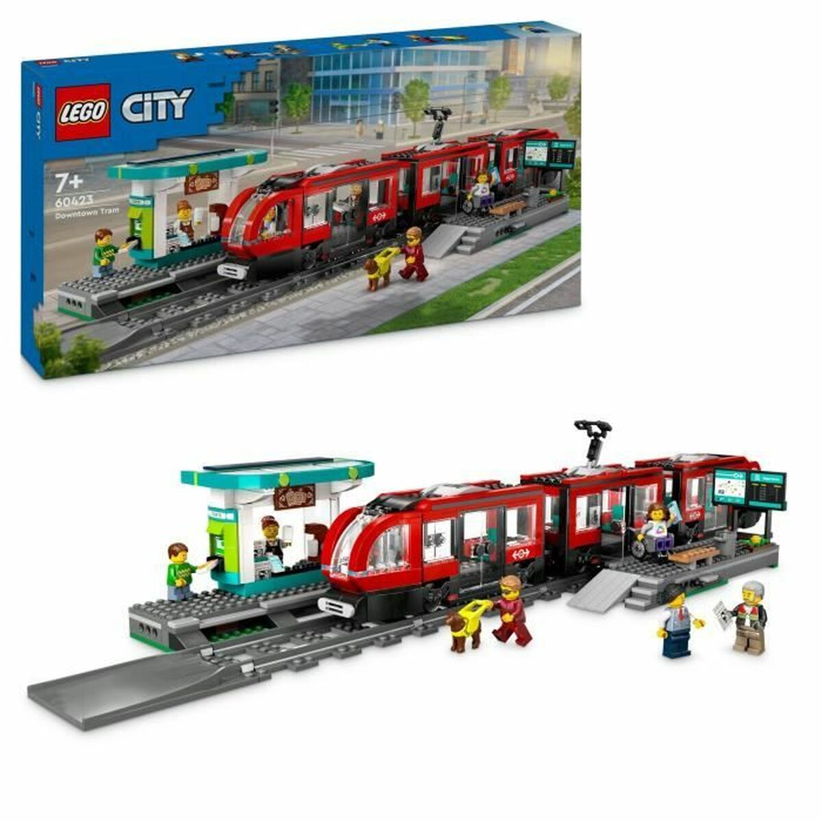 Byggsats Lego 60423 Downtown Tram and Station Multicolour