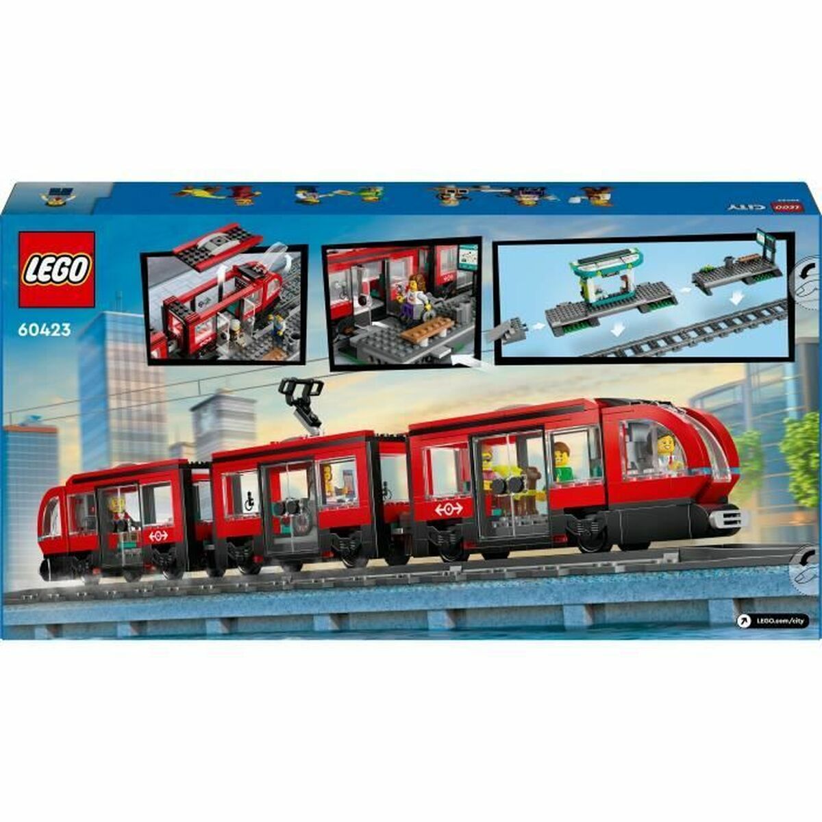 Byggsats Lego 60423 Downtown Tram and Station Multicolour - 6