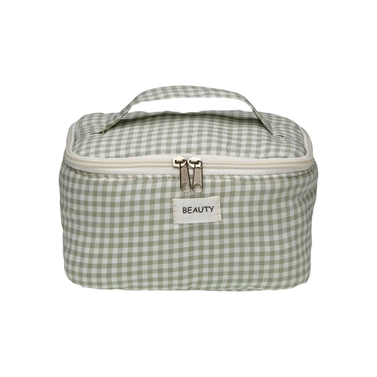Resenecessär Versa Vichy Grön Polyester Textil 12 x 12 x 20 cm - 2
