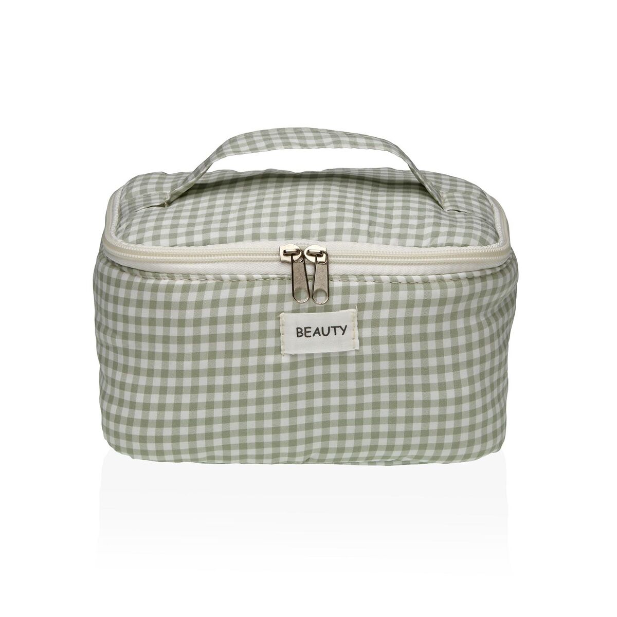 Resenecessär Versa Vichy Grön Polyester Textil 12 x 12 x 20 cm