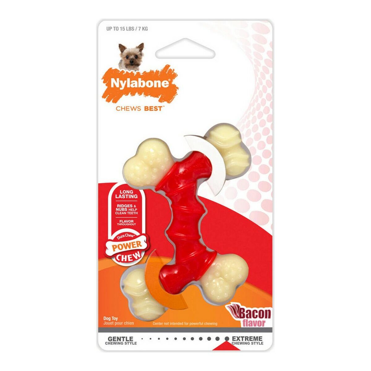 Tuggleksak för hundar Nylabone Extreme Chew Double Termoplast Bacon 12 - 2