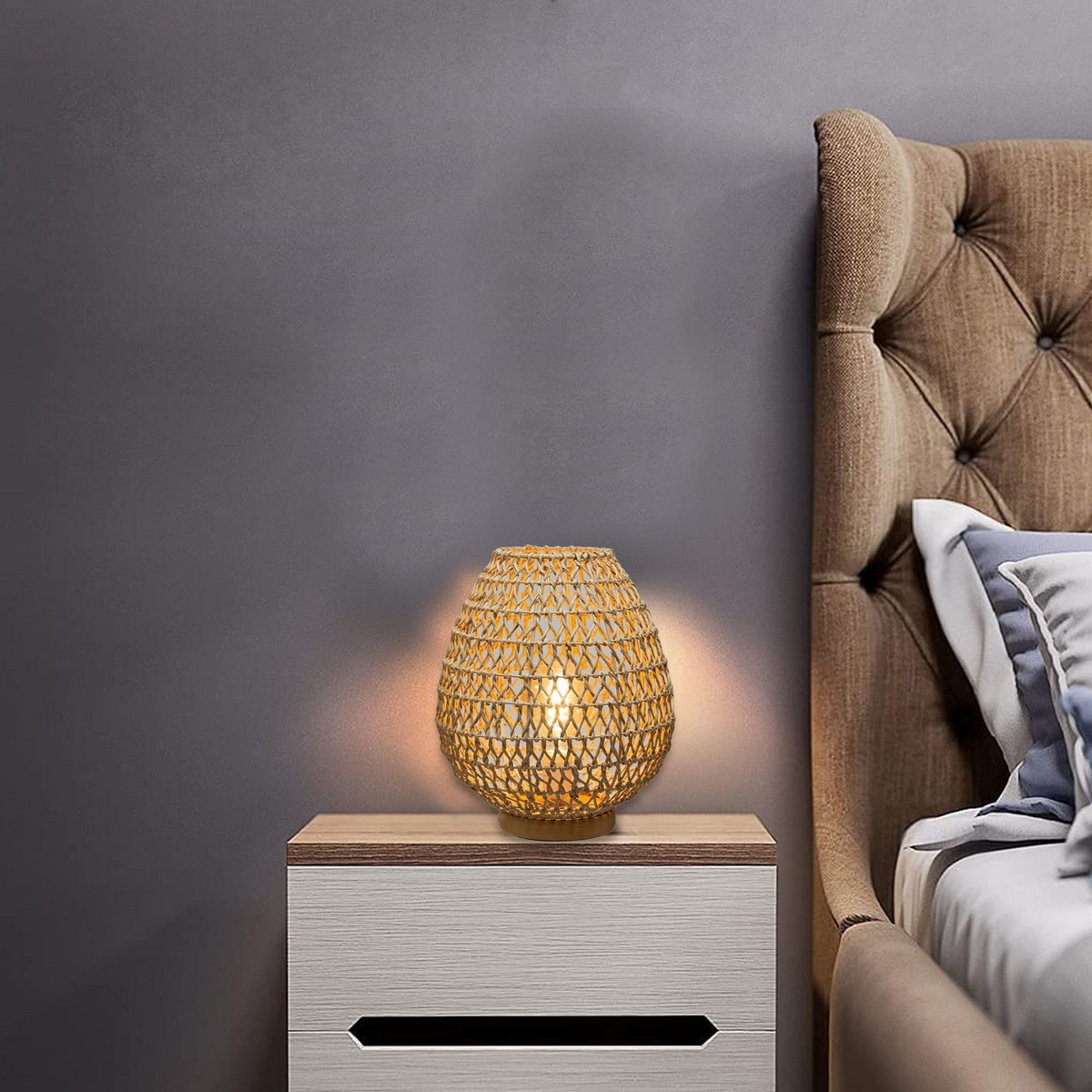 Bordslampa Atmosphera Tressé Sand 40 W Ø 35,5 x 30 cm - 4