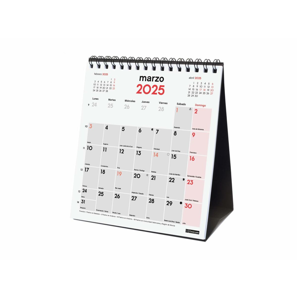 Skrivbordskalender Finocam Papper 14 x 15 cm 2025 - 4