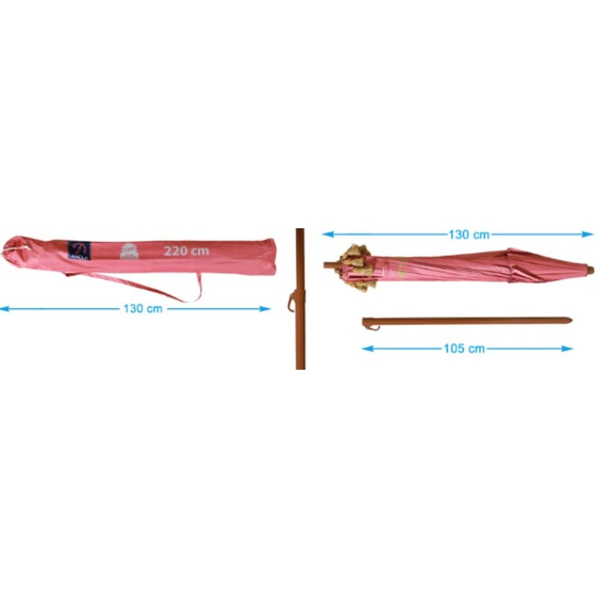 Naperny? Korall 220 cm UPF 50+ - 3