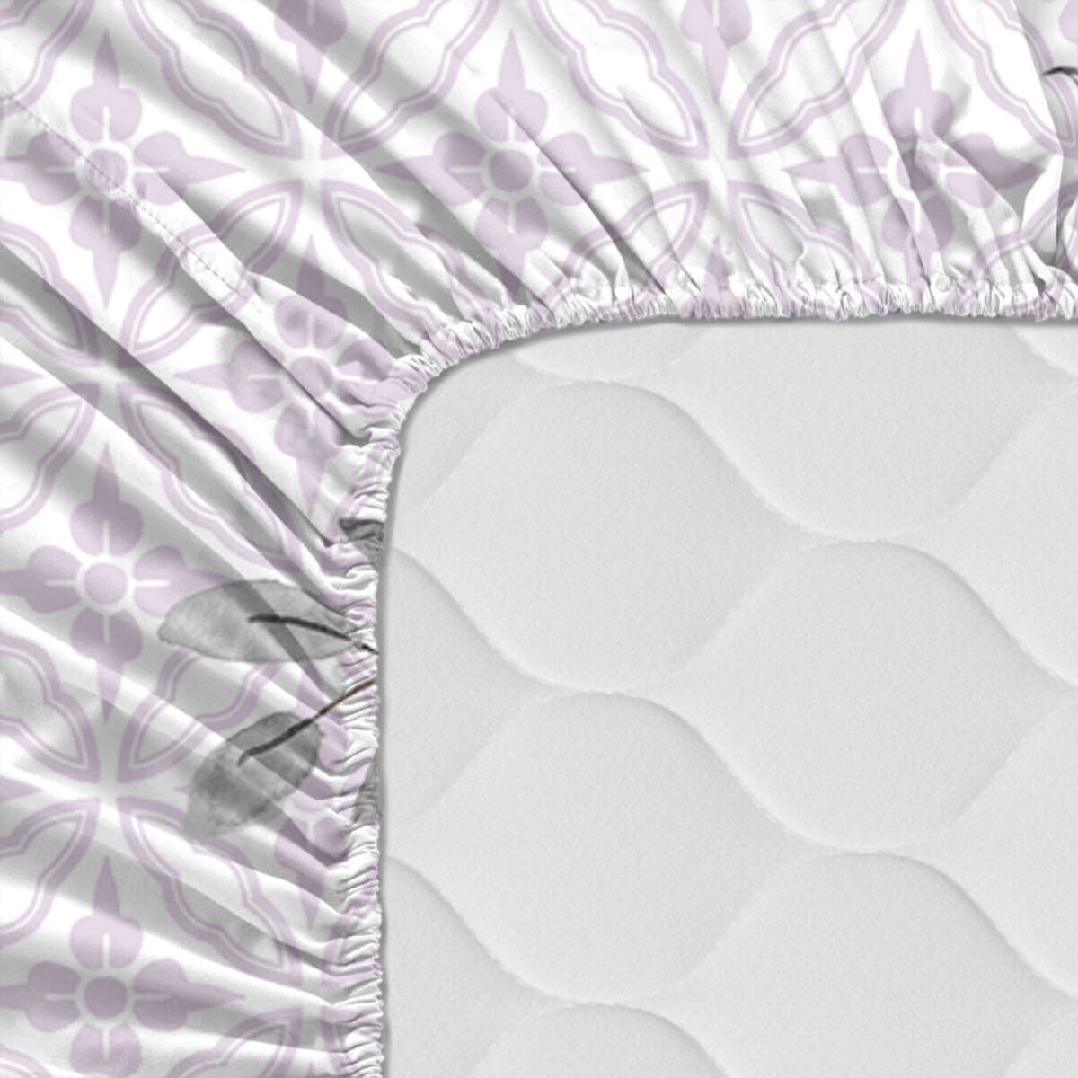 Underlakan HappyFriday Delicate bouquet Multicolour 200 x 200 x 32 cm - 4
