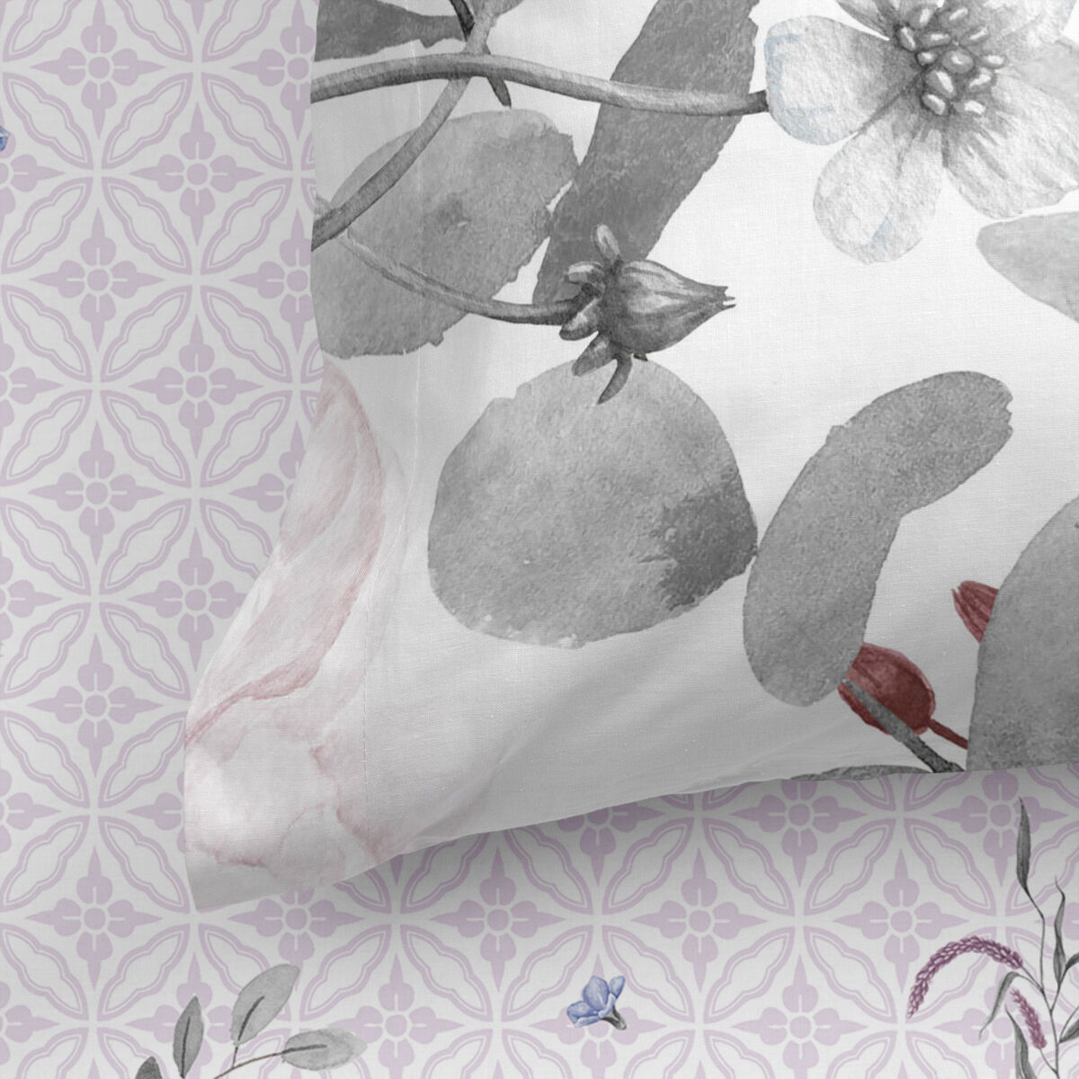 Underlakan HappyFriday Delicate bouquet Multicolour 200 x 200 x 32 cm - 6
