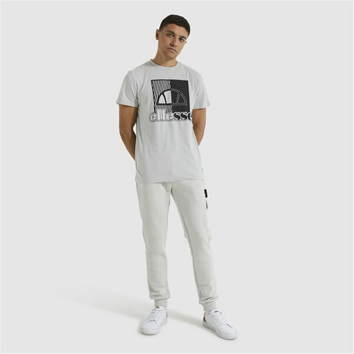 T-shirt med kortärm Herr Ellesse Chamuel Grå - 3