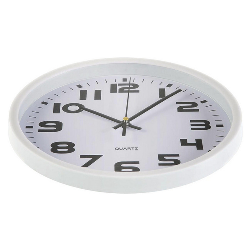 Väggklocka Versa Vit Plast 3,8 x 25 x 25 cm - 3