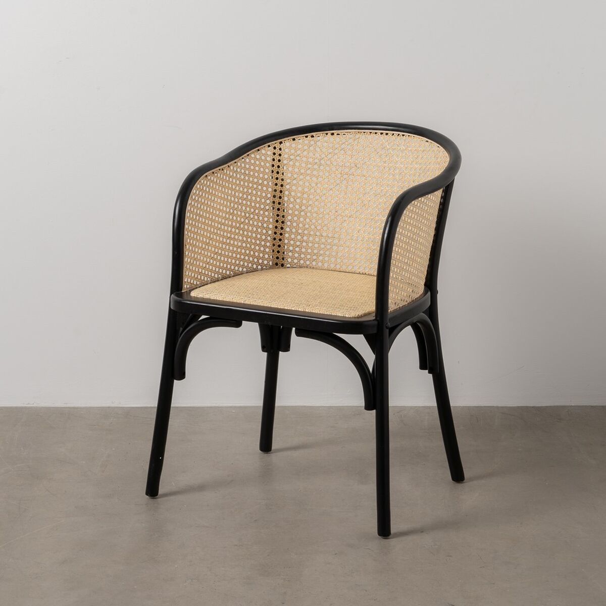 Matsalsstol Svart Naturell 56 X 58 X 77 CM - 2
