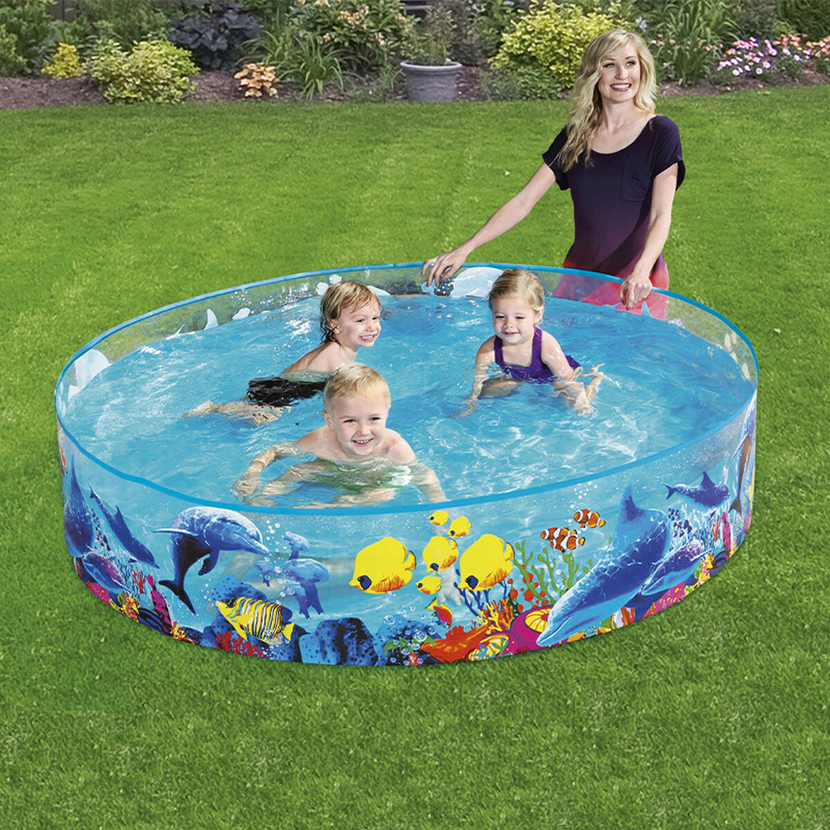 Bestway Trädgårdspool i hård PVC för barn Marina 183x38 cm +2 år 55030 - 3