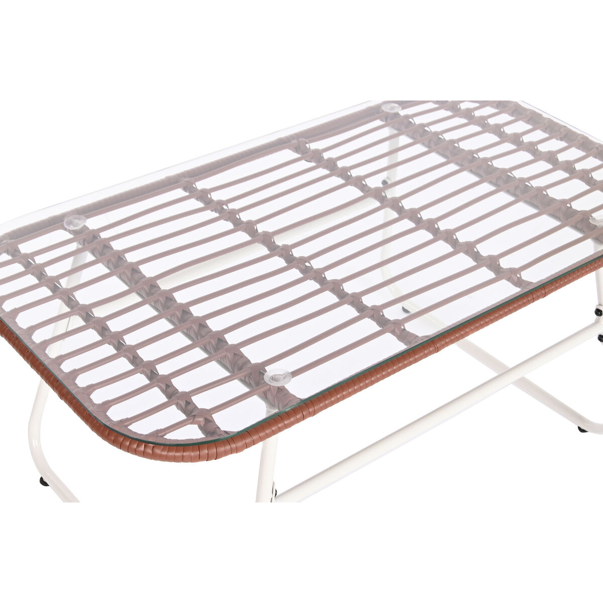 Trädgårdsmöbler DKD Home Decor Vit Terrakota n 124 x 74 x 84 cm (4 Delar) - 5