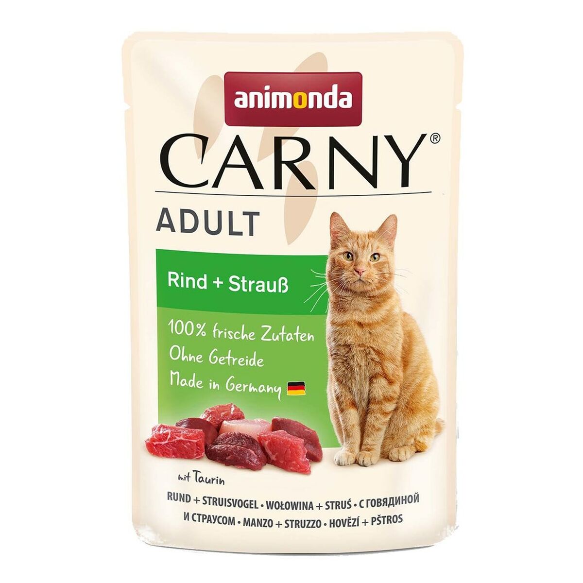 Kattmat Animonda Beef and ostrich Nötkött 85 g