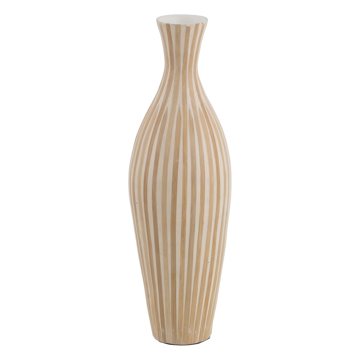 Vas Vit Beige Bambu 20 x 20 x 64 cm