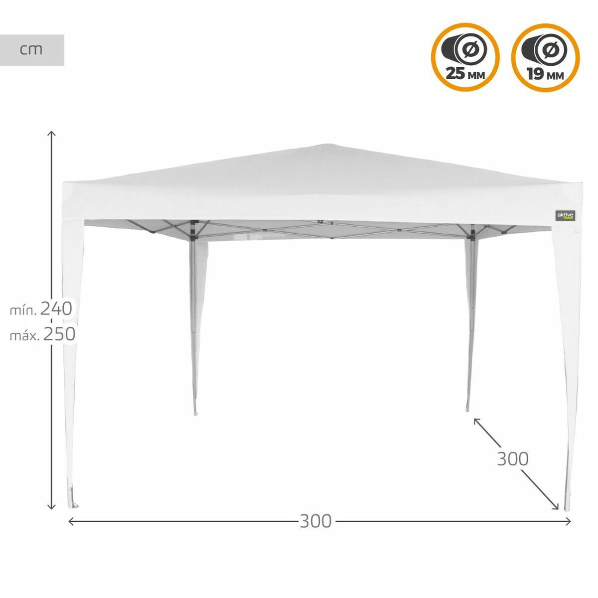 Gazebo Aktive 300 x 300 x 250 cm - 4