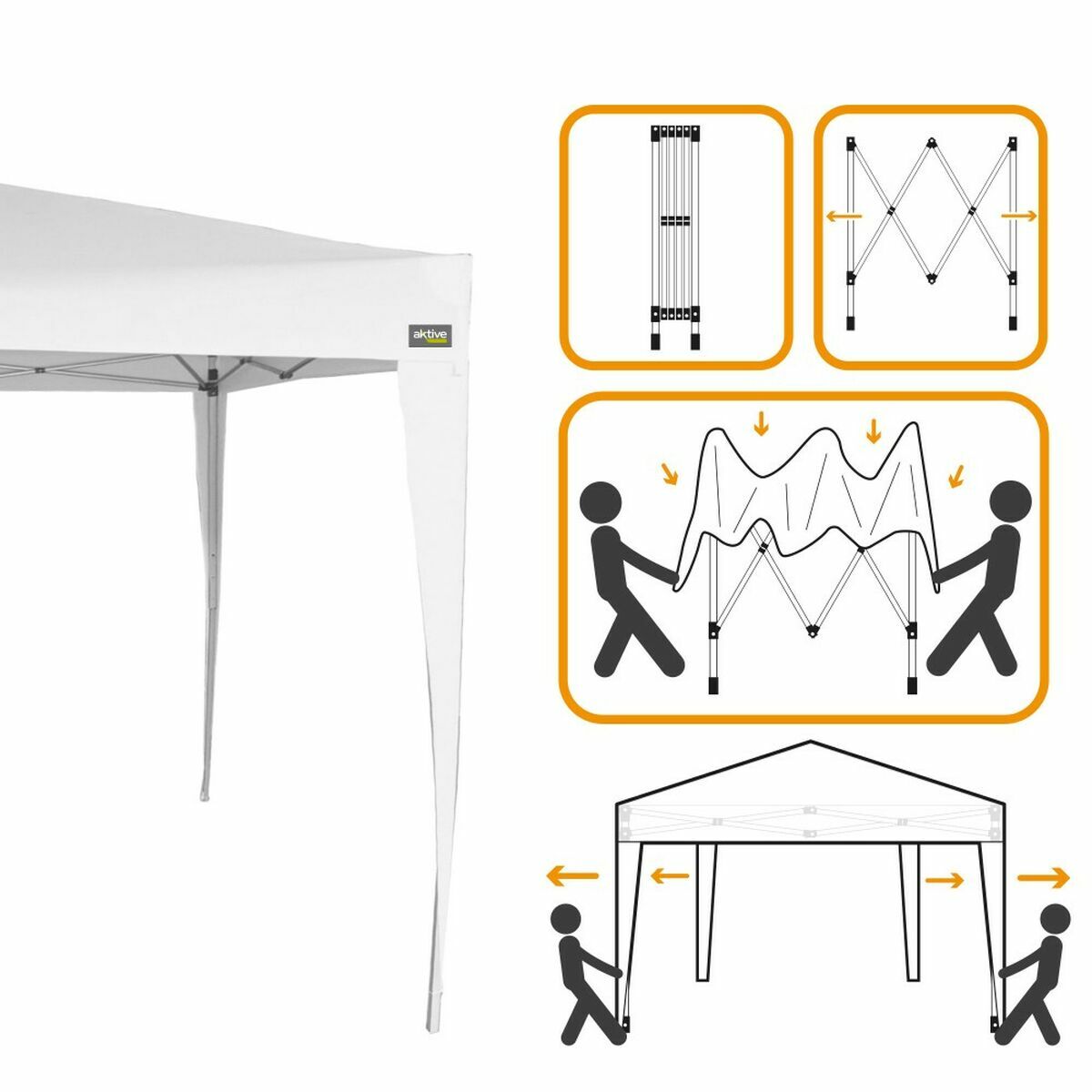 Gazebo Aktive 300 x 300 x 250 cm - 3