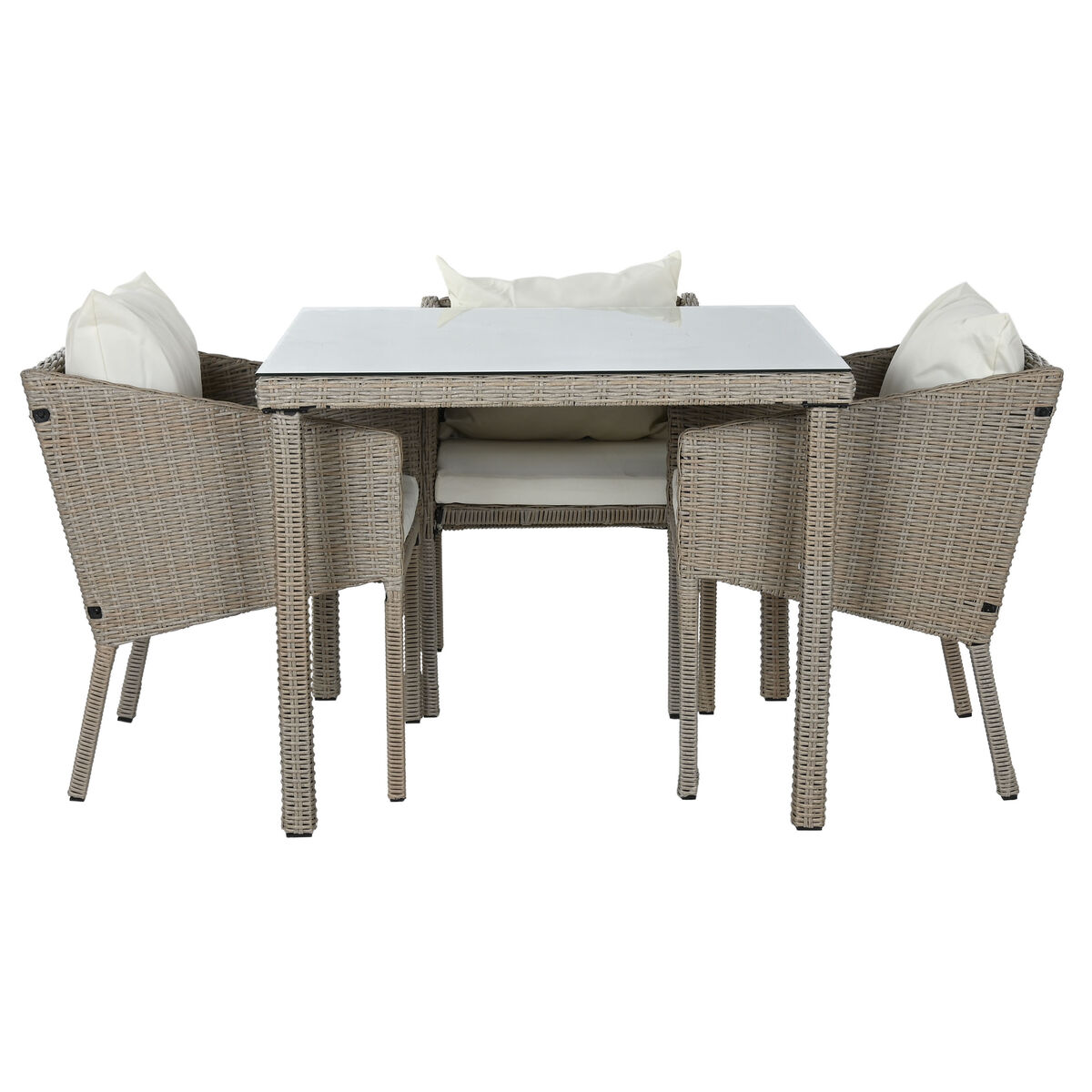 Bordsgrupp med 4 stolar Home ESPRIT 90 x 90 x 72 cm - 2