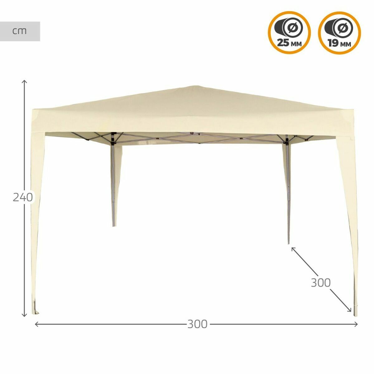 Gazebo Aktive 300 x 300 x 240 cm - 4