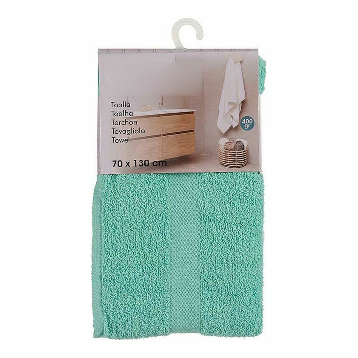 Badhandduk Berilo 5313 Turkos 80 % bomull 20 % Polyester 70 x 0,5 x 130 cm (3 antal) - 2