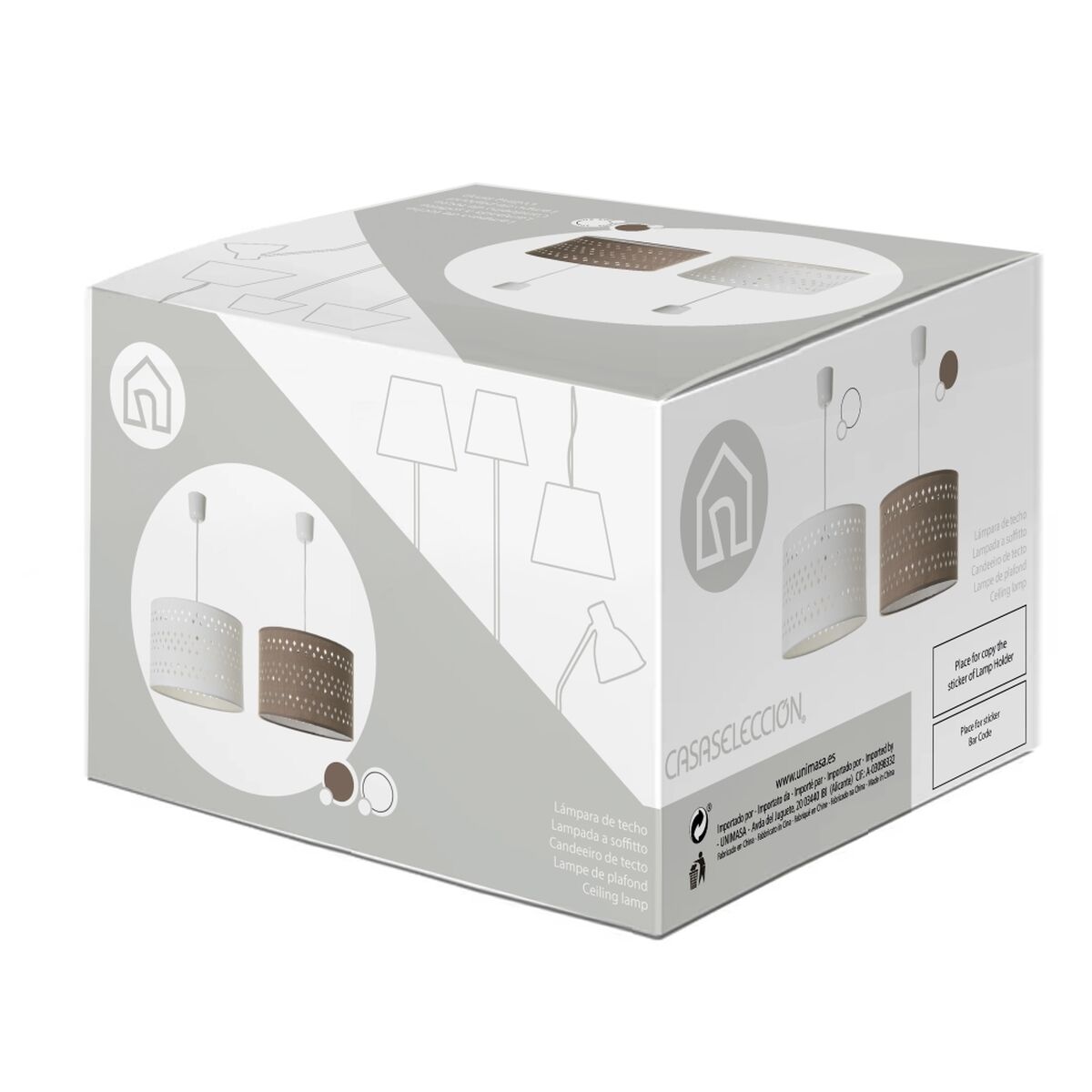 Taklampa Beige 60 W - 5