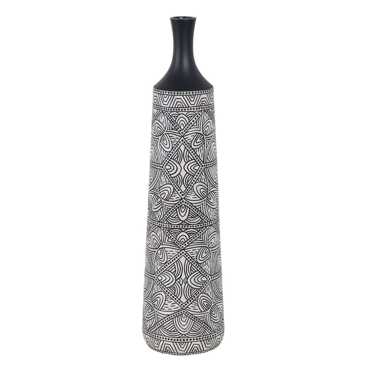 Vas Vit Svart Polyresin 20 x 20 x 80 cm