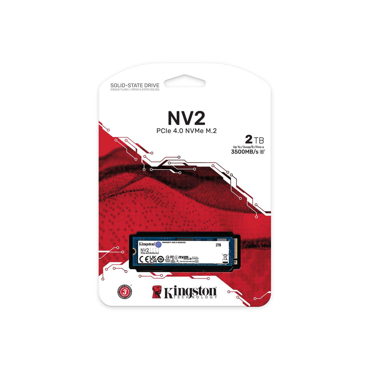 Hårddisk Kingston SNV2S/2000G SSD 2 TB 2 TB SSD - 2