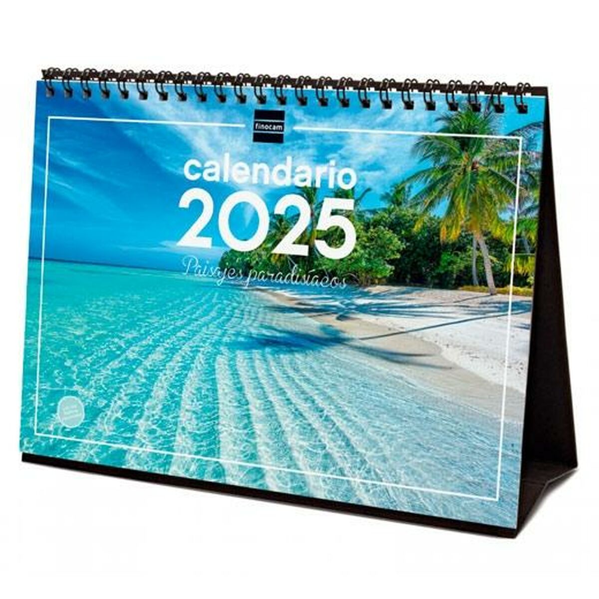 Skrivbordskalender Finocam PAISAJES PARADISÍACOS Multicolour Papper 21 x 15 cm 2025