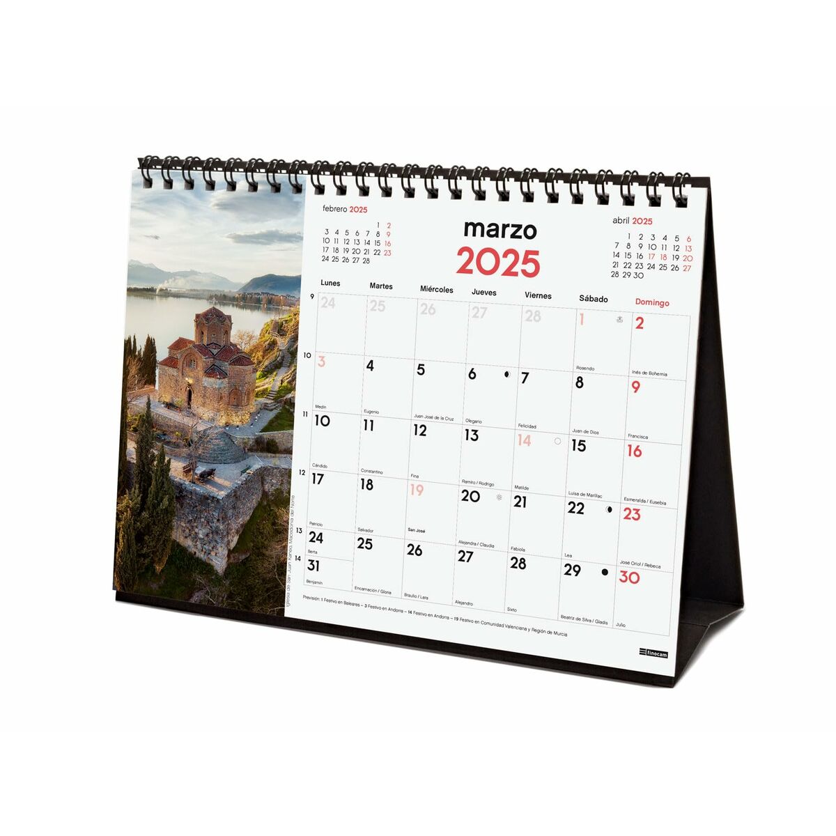 Skrivbordskalender Finocam MARAVILLAS DEL MUNDO Multicolour Papper 21 x 15 cm 2025 - 4