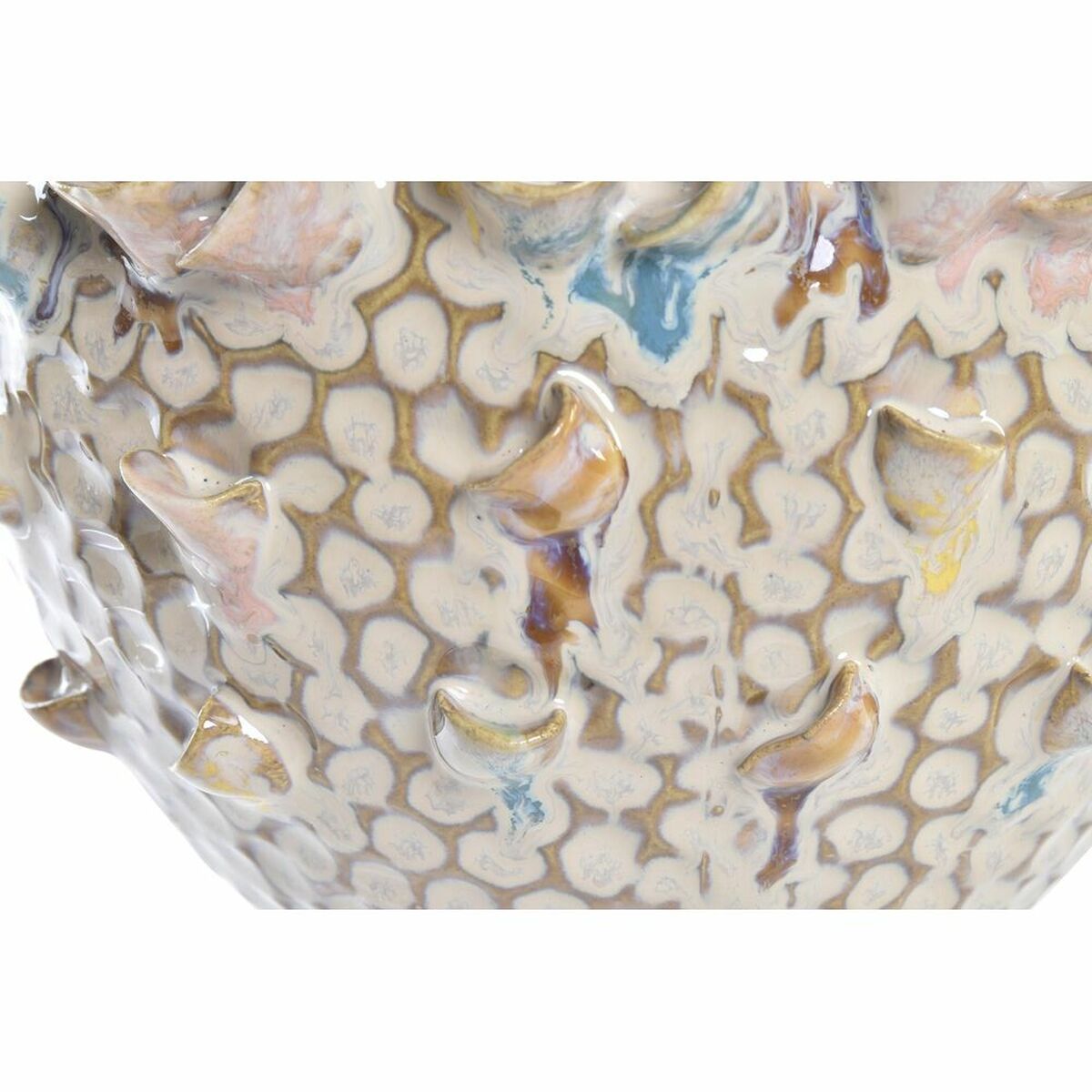 Vas DKD Home Decor Brun Porslin Medelhavs 17 x 17 x 13 cm - 3