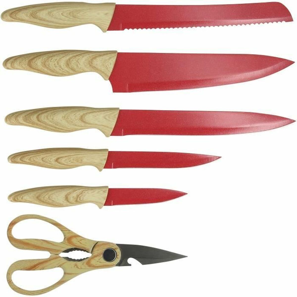 Knivset Menastyl polypropen Rosa 6 Delar (6 antal) - 3