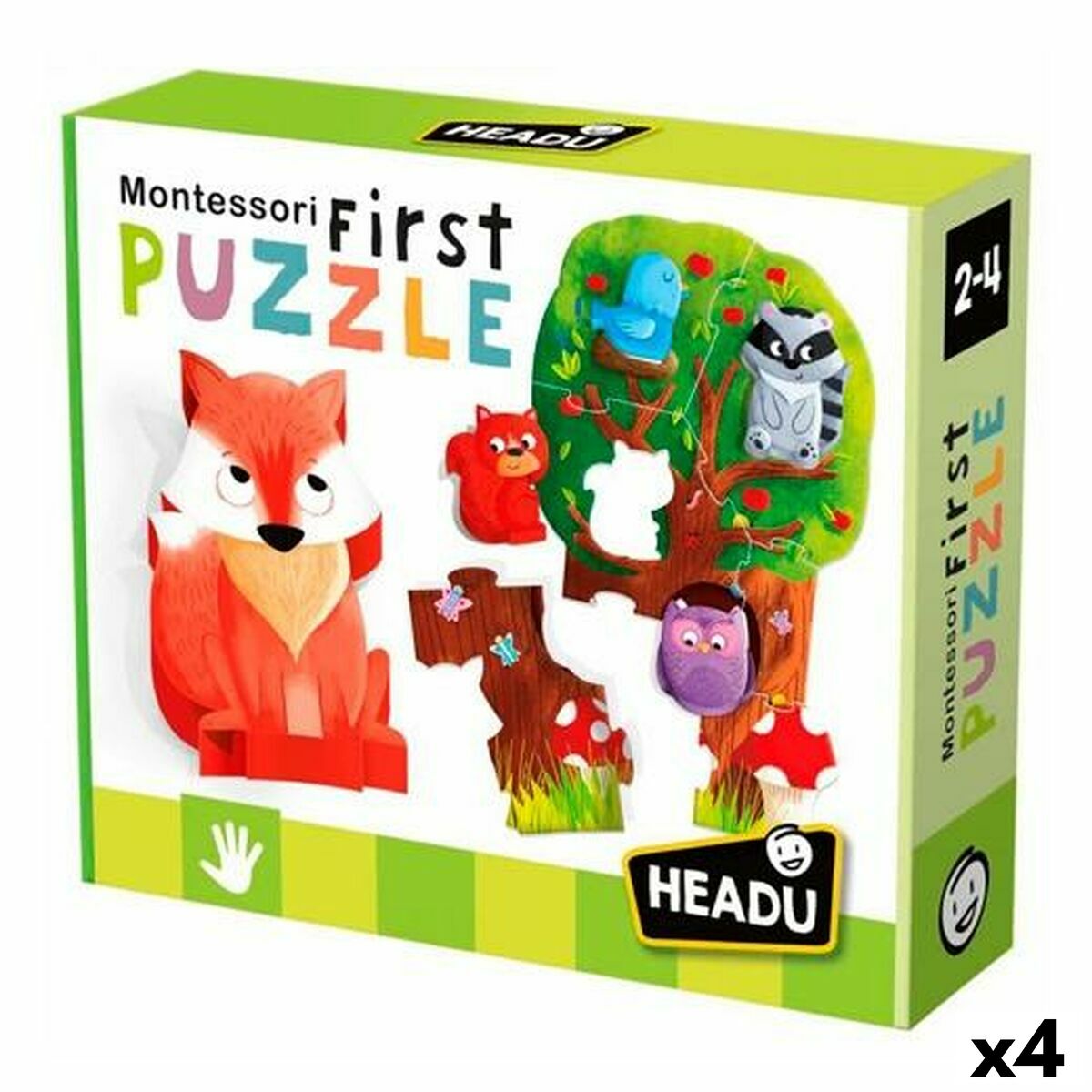 Pussel HEADU Montessori Skog (4 antal)