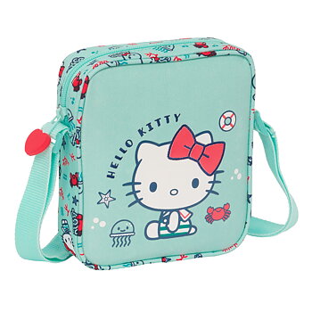 Axelväska Hello Kitty Sea lovers Turkos 16 x 18 x 4 cm