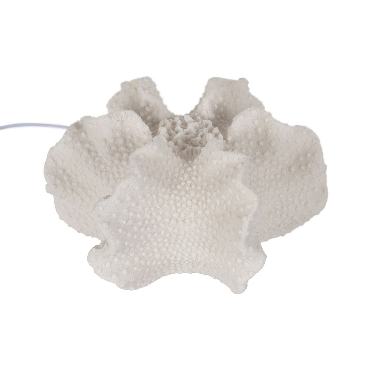 Bordslampa Vit Harts Sten Sand 31,8 x 28 x 16,5 cm