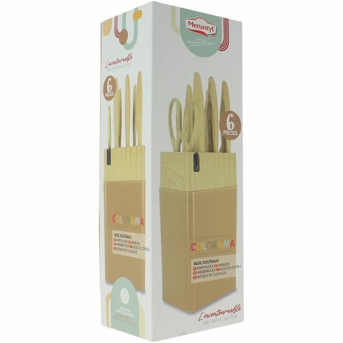 Knivset Menastyl Brun polypropen 6 Delar (6 antal) - 2