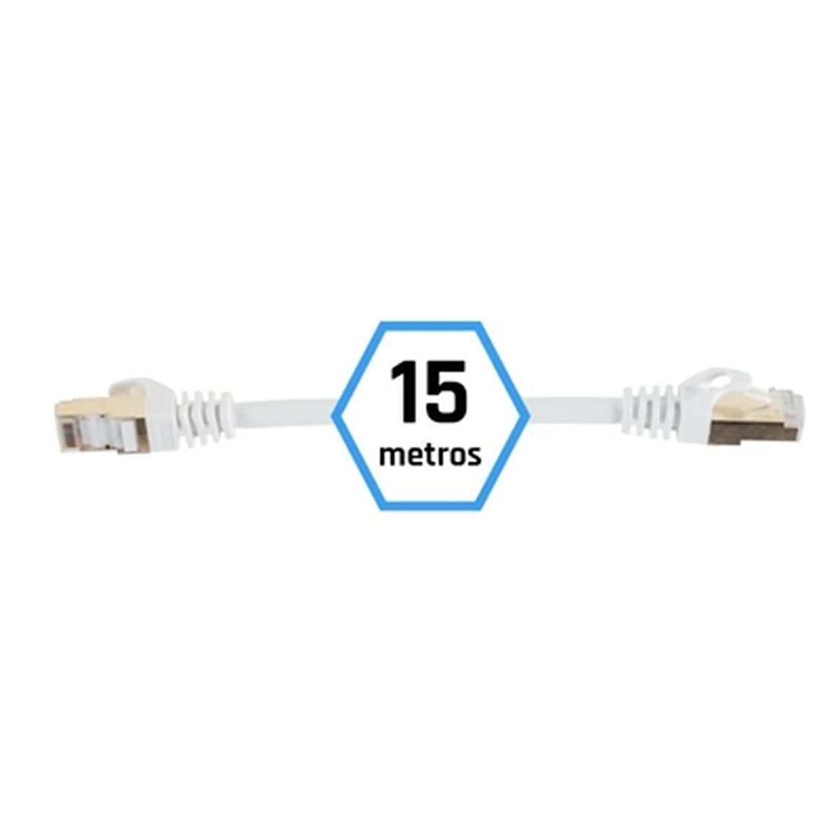 Nätkabel FTP Styv Kategori 7 iggual IGG318614 Vit 15 m - 6