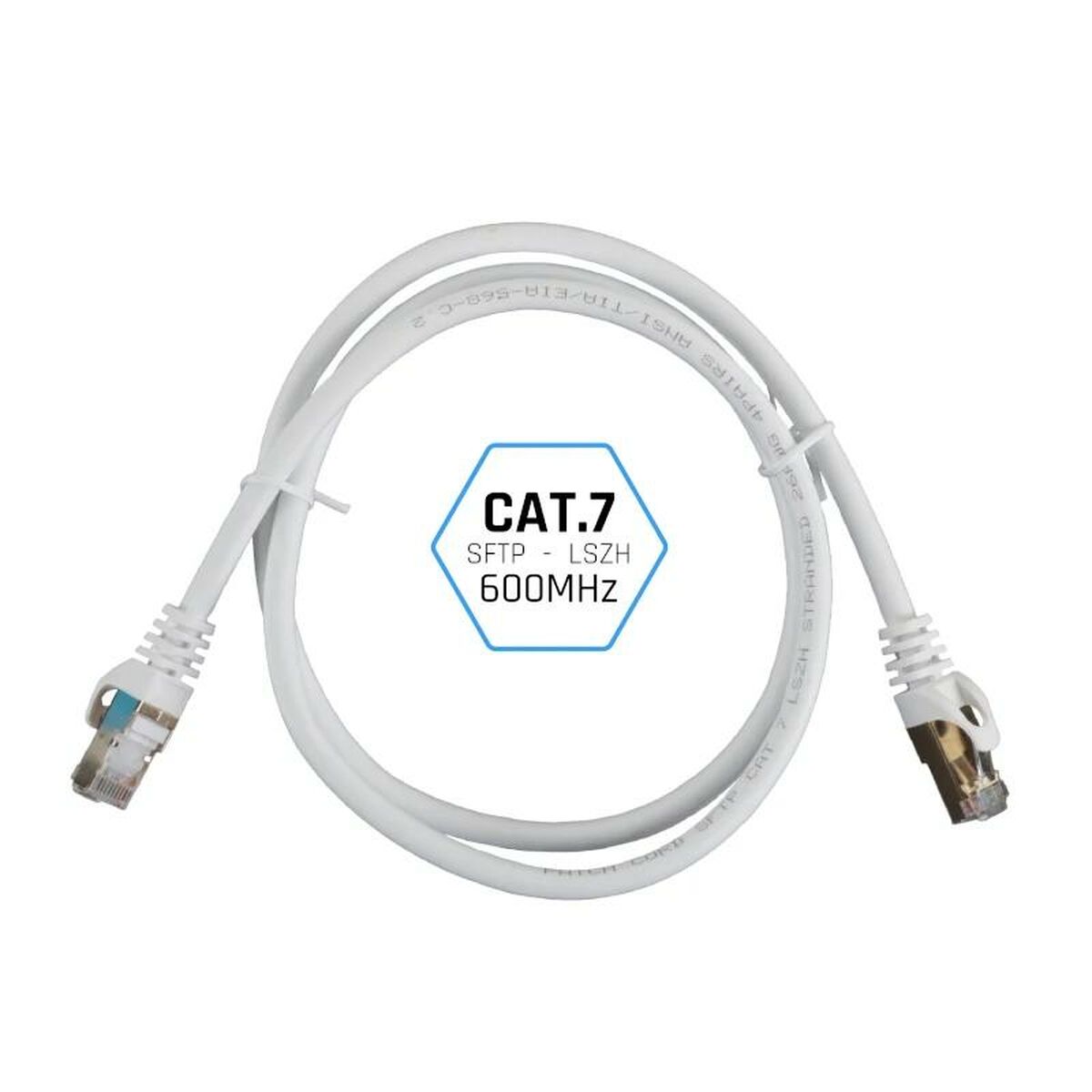 Nätkabel FTP Styv Kategori 7 iggual IGG318614 Vit 15 m - 5