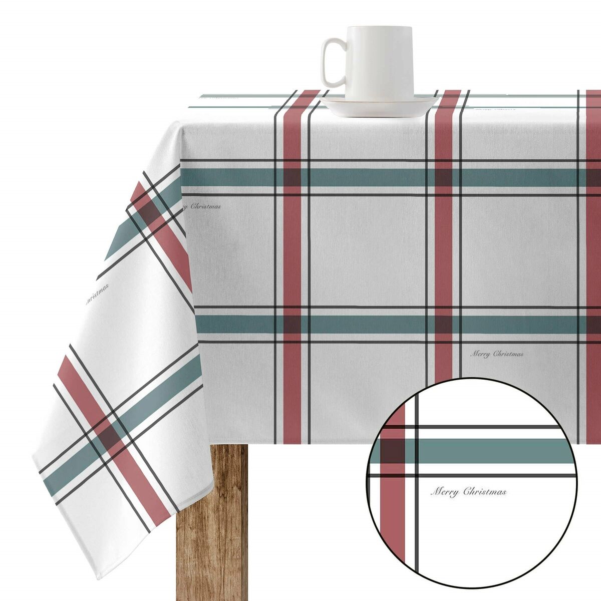Fläckresistent bordsduk i harts Belum Elegant Christmas Multicolour 300 x 180 cm