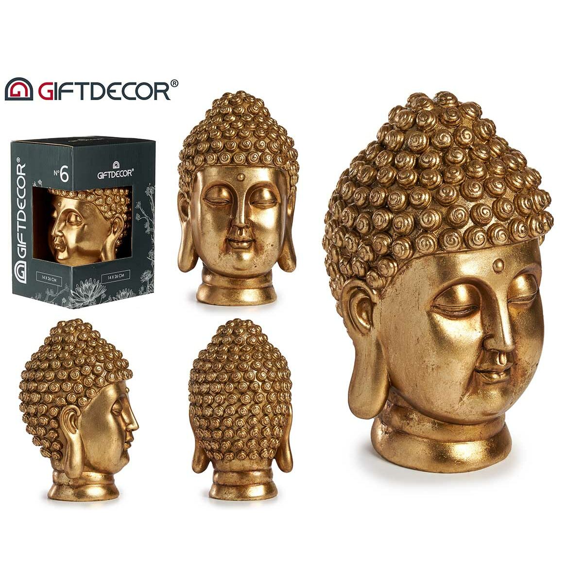 Prydnadsfigur Buddha Harts (14 x 26 x 17 cm ) - 4