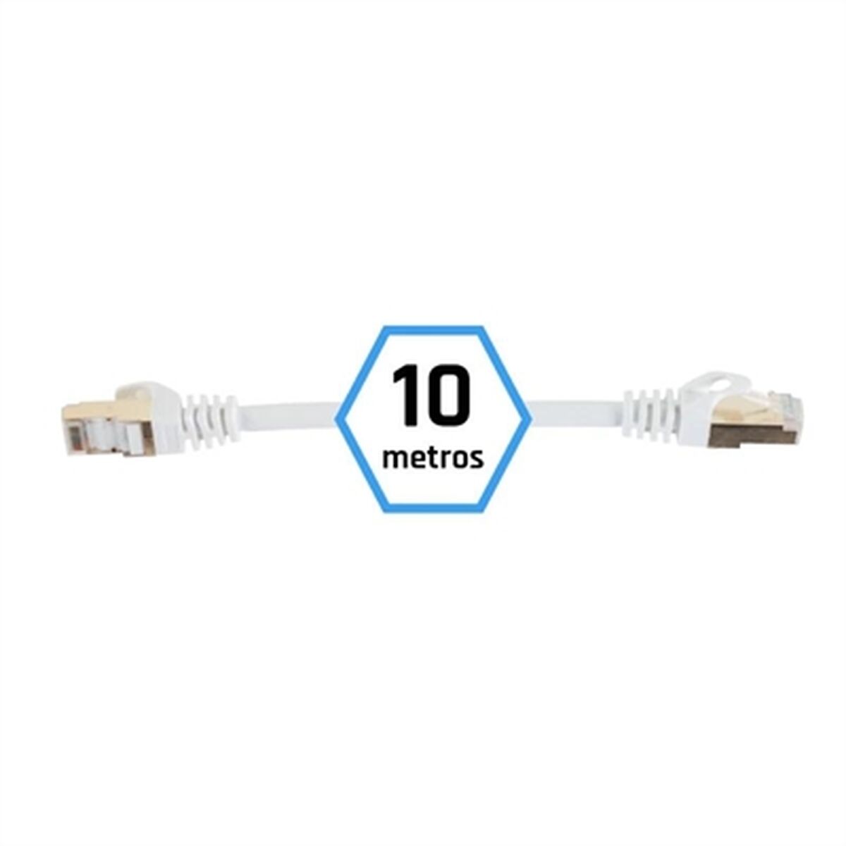Nätkabel FTP Styv Kategori 7 iggual IGG318621 Vit 10 m - 6