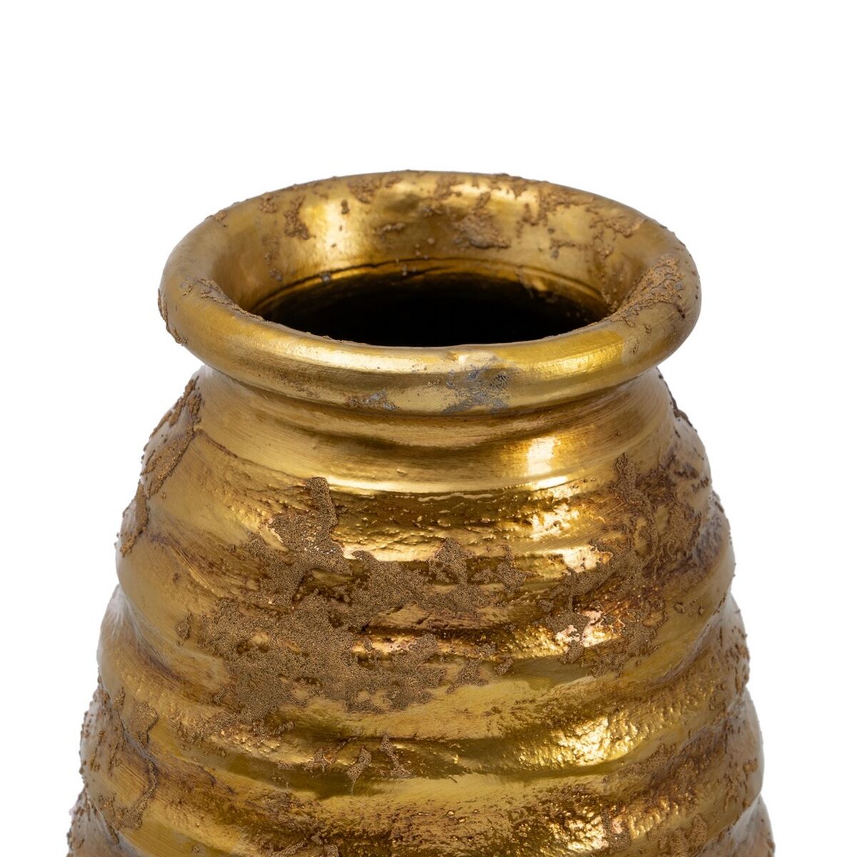 Vas 16 x 16 x 41,5 cm Keramik Gyllene - 4