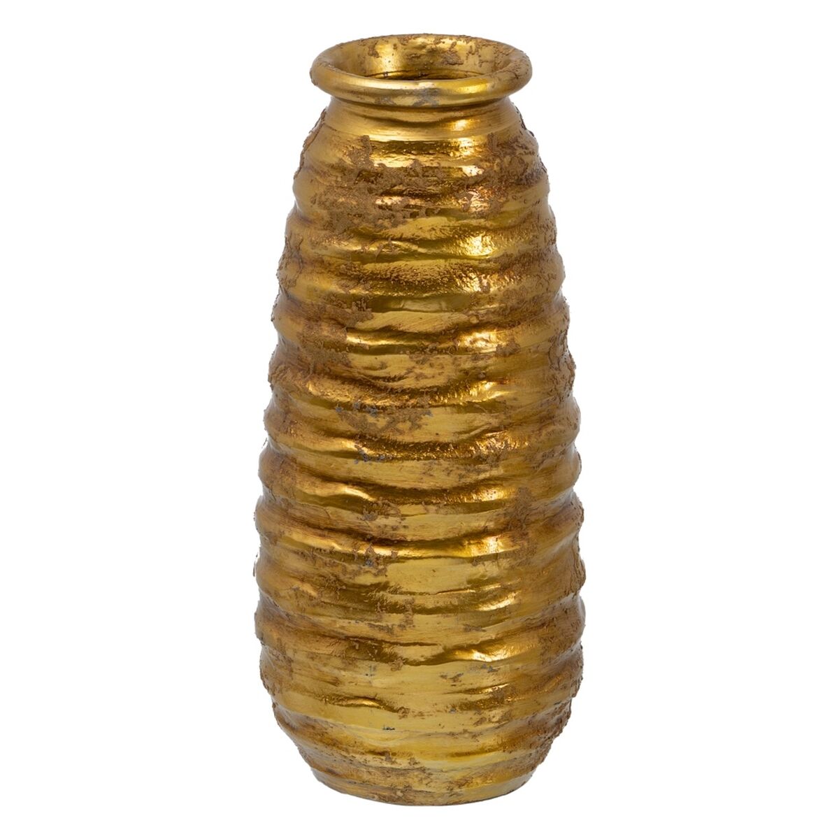 Vas 16 x 16 x 41,5 cm Keramik Gyllene