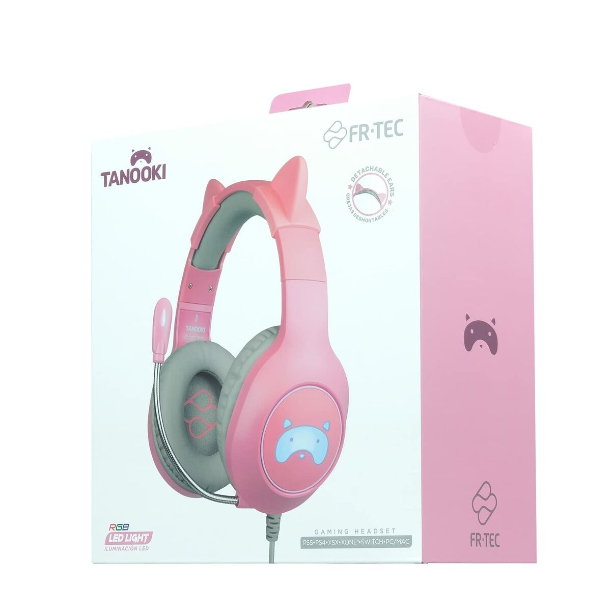 Diademhörlurar Tanooki FR-TEC Tanooki Rosa