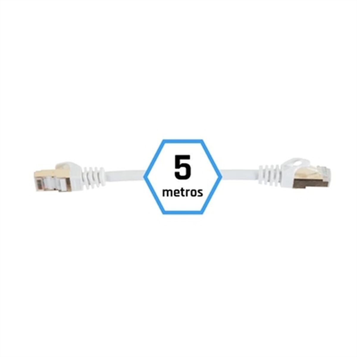 Nätkabel FTP Styv Kategori 7 iggual IGG318638 Vit 5 m - 6